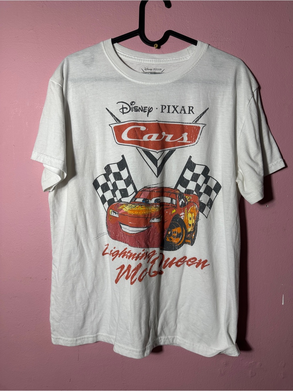 Disney Cars Lightning McQueen White Graphic Tee